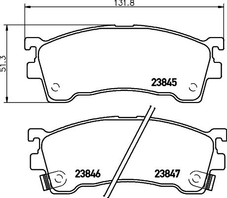 HELLA 8DB 355 006-621 - Kit pastiglie freno, Freno a disco autozon.pro