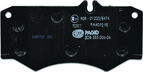 HELLA 8DB 355 006-061 - Kit pastiglie freno, Freno a disco autozon.pro