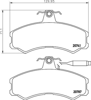 HELLA 8DB 355 006-011 - Kit pastiglie freno, Freno a disco autozon.pro