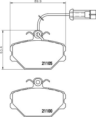 HELLA 8DB 355 006-191 - Kit pastiglie freno, Freno a disco autozon.pro