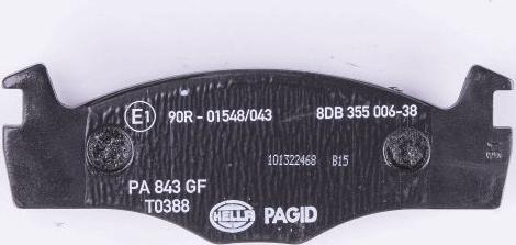 HELLA 8DB 355 006-381 - Kit pastiglie freno, Freno a disco autozon.pro