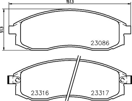 HELLA 8DB 355 006-731 - Kit pastiglie freno, Freno a disco autozon.pro