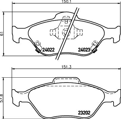 HELLA 8DB 355 006-721 - Kit pastiglie freno, Freno a disco autozon.pro