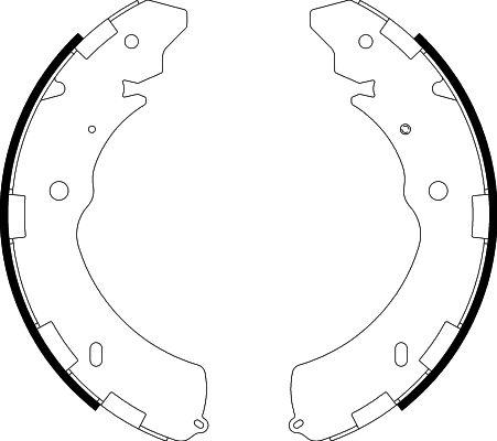 HELLA 8DB 355 000-421 - Kit ganasce freno autozon.pro