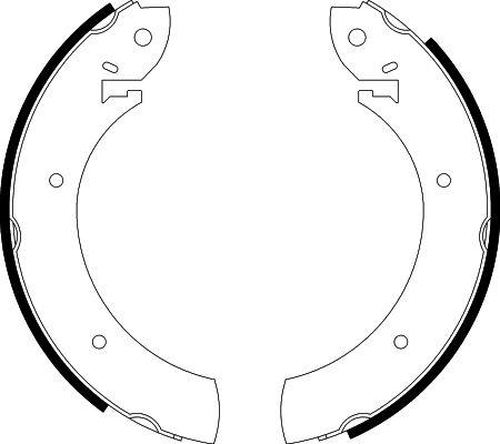 HELLA 8DB 355 000-551 - Kit ganasce freno autozon.pro