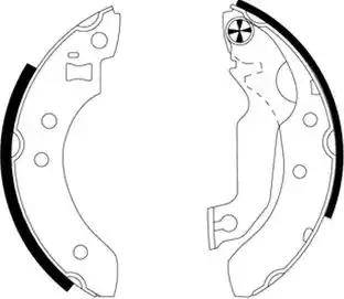 HELLA 8DB 355 000-601 - Kit ganasce freno autozon.pro