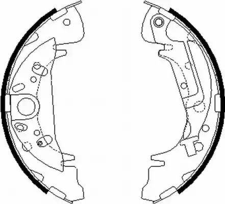 HELLA 8DB 355 000-361 - Kit ganasce freno autozon.pro