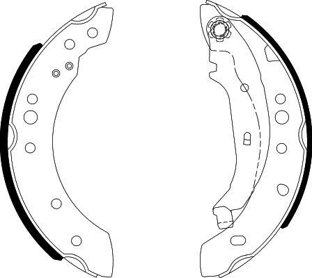 HELLA 8DB 355 000-371 - Kit ganasce freno autozon.pro