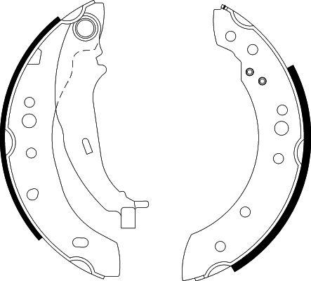 HELLA 8DB 355 000-271 - Kit ganasce freno autozon.pro