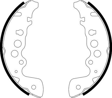 HELLA 8DB 355 001-921 - Kit ganasce freno autozon.pro