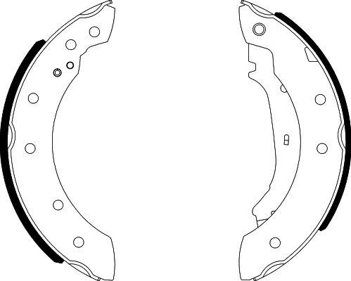 HELLA 8DB 355 001-571 - Kit ganasce freno autozon.pro