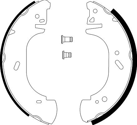 HELLA 8DB 355 001-621 - Kit ganasce freno autozon.pro