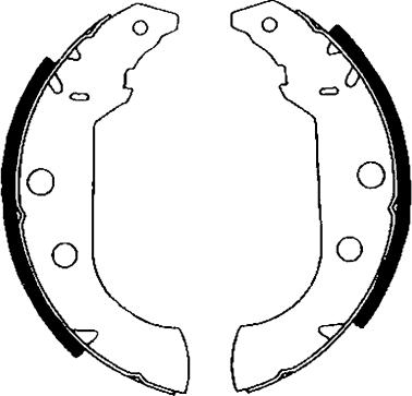 HELLA 8DB 355 001-101 - Kit ganasce freno autozon.pro