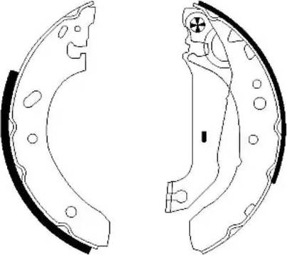 HELLA 8DB 355 001-811 - Kit ganasce freno autozon.pro