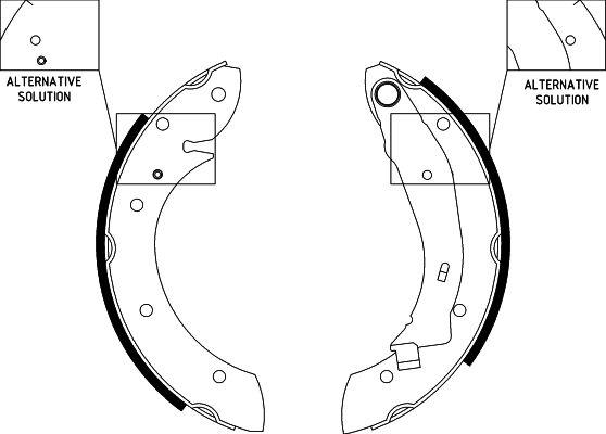 HELLA 8DB 355 001-831 - Kit ganasce freno autozon.pro