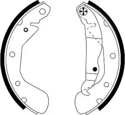 HELLA 8DB 355 022-691 - Kit ganasce freno autozon.pro