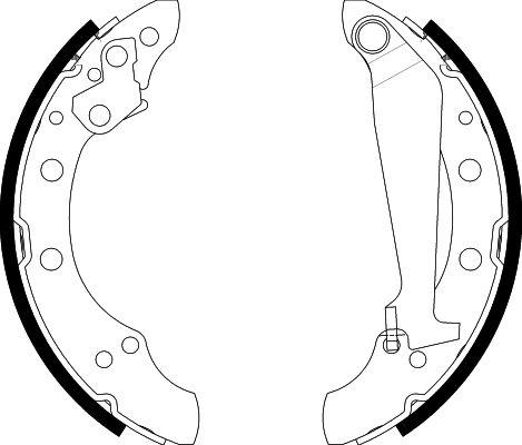 HELLA 8DB 355 001-311 - Kit ganasce freno autozon.pro