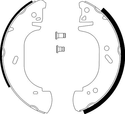 HELLA 8DB 355 001-371 - Kit ganasce freno autozon.pro