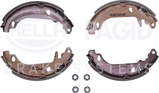 HELLA 8DB 355 001-211 - Kit ganasce freno autozon.pro