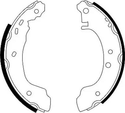 HELLA 8DB 355 001-271 - Kit ganasce freno autozon.pro