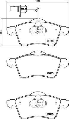 HELLA 8DB 355 008-931 - Kit pastiglie freno, Freno a disco autozon.pro