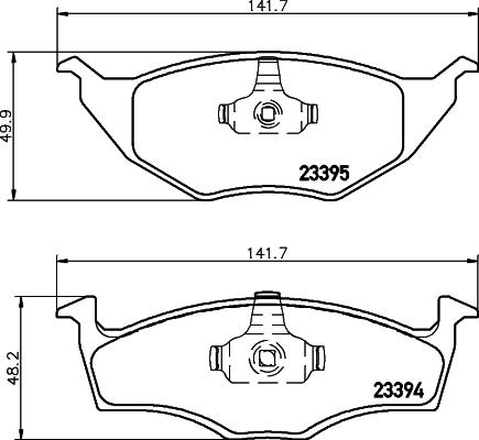 HELLA 8DB 355 008-481 - Kit pastiglie freno, Freno a disco autozon.pro