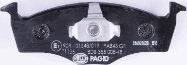 HELLA 8DB 355 008-481 - Kit pastiglie freno, Freno a disco autozon.pro