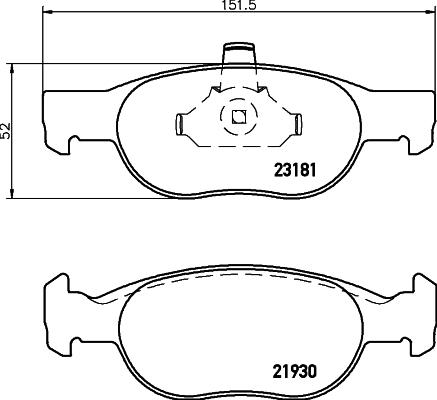 HELLA 8DB 355 008-431 - Kit pastiglie freno, Freno a disco autozon.pro