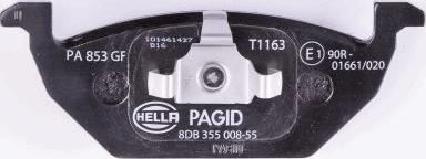 HELLA 8DB 355 008-551 - Kit pastiglie freno, Freno a disco autozon.pro