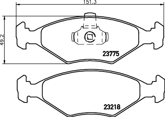 HELLA 8DB 355 008-511 - Kit pastiglie freno, Freno a disco autozon.pro