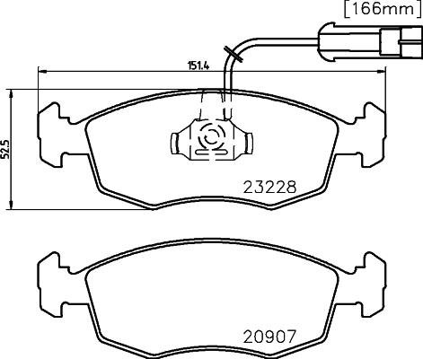 HELLA 8DB 355 008-521 - Kit pastiglie freno, Freno a disco autozon.pro