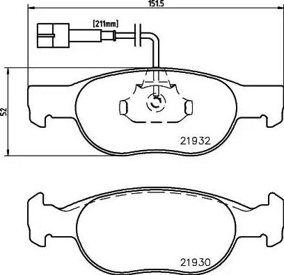 HELLA 8DB 355 008-061 - Kit pastiglie freno, Freno a disco autozon.pro