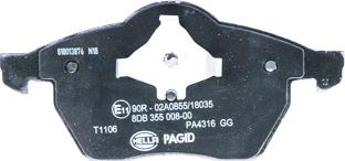 HELLA 8DB 355 008-001 - Kit pastiglie freno, Freno a disco autozon.pro