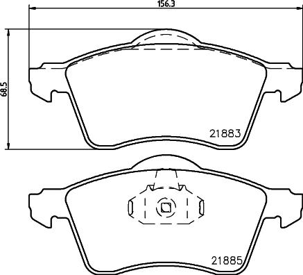 HELLA 8DB 355 008-011 - Kit pastiglie freno, Freno a disco autozon.pro