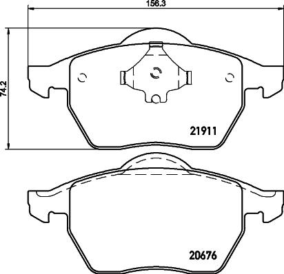 HELLA 8DB 355 008-021 - Kit pastiglie freno, Freno a disco autozon.pro