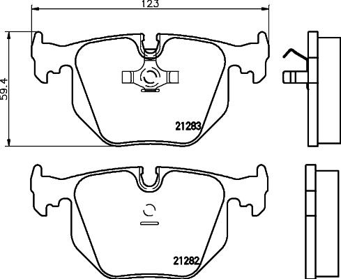 HELLA 8DB 355 008-121 - Kit pastiglie freno, Freno a disco autozon.pro