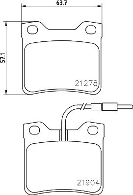 HELLA 8DB 355 008-171 - Kit pastiglie freno, Freno a disco autozon.pro