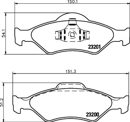 HELLA 8DB 355 008-891 - Kit pastiglie freno, Freno a disco autozon.pro