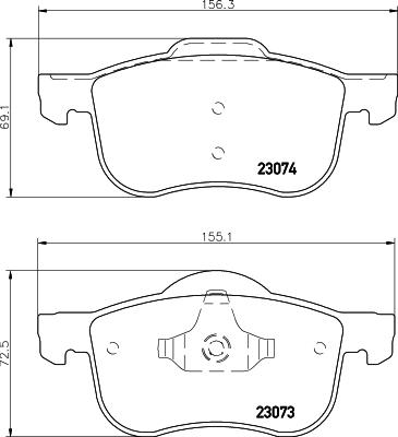 HELLA 8DB 355 008-851 - Kit pastiglie freno, Freno a disco autozon.pro