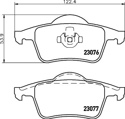 HELLA 8DB 355 008-871 - Kit pastiglie freno, Freno a disco autozon.pro