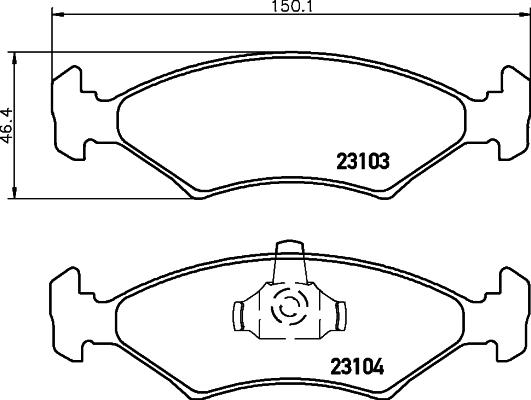 HELLA 8DB 355 008-331 - Kit pastiglie freno, Freno a disco autozon.pro