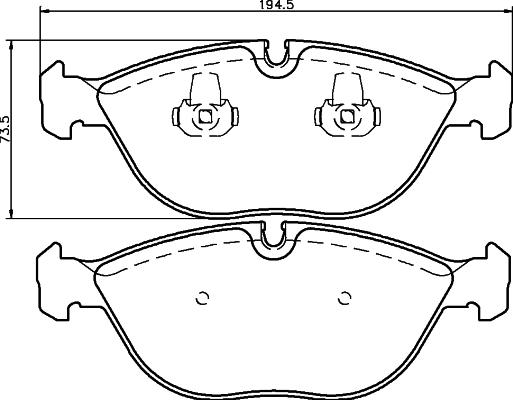 HELLA 8DB 355 008-261 - Kit pastiglie freno, Freno a disco autozon.pro