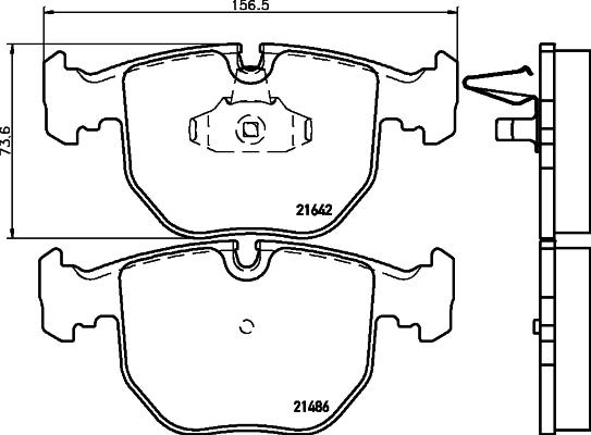 HELLA 8DB 355 008-281 - Kit pastiglie freno, Freno a disco autozon.pro