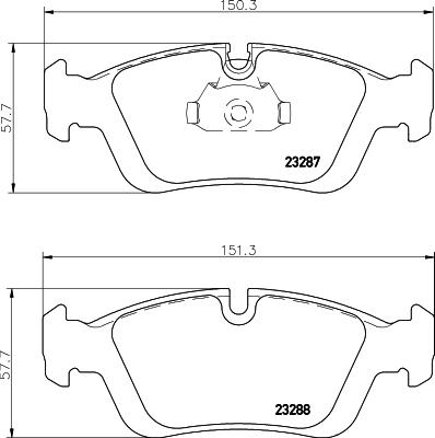 HELLA 8DB 355 008-741 - Kit pastiglie freno, Freno a disco autozon.pro