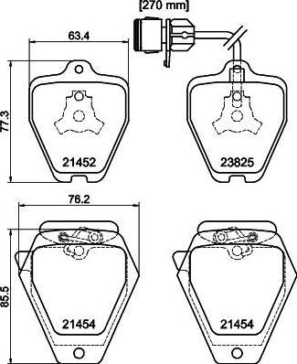 HELLA 8DB 355 008-781 - Kit pastiglie freno, Freno a disco autozon.pro