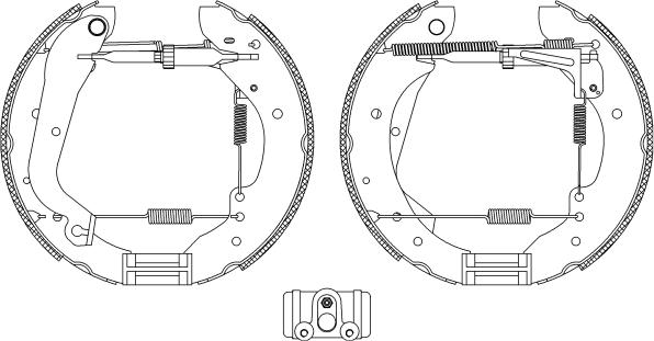 HELLA 8DB 355 003-991 - Kit ganasce freno autozon.pro