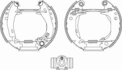 HELLA 8DB 355 003-941 - Kit ganasce freno autozon.pro