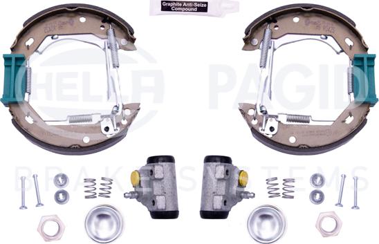 HELLA 8DB 355 003-961 - Kit ganasce freno autozon.pro