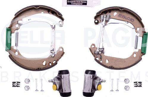 HELLA 8DB 355 003-901 - Kit ganasce freno autozon.pro