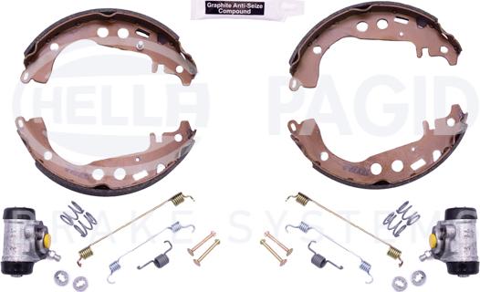 HELLA 8DB 355 003-441 - Kit ganasce freno autozon.pro